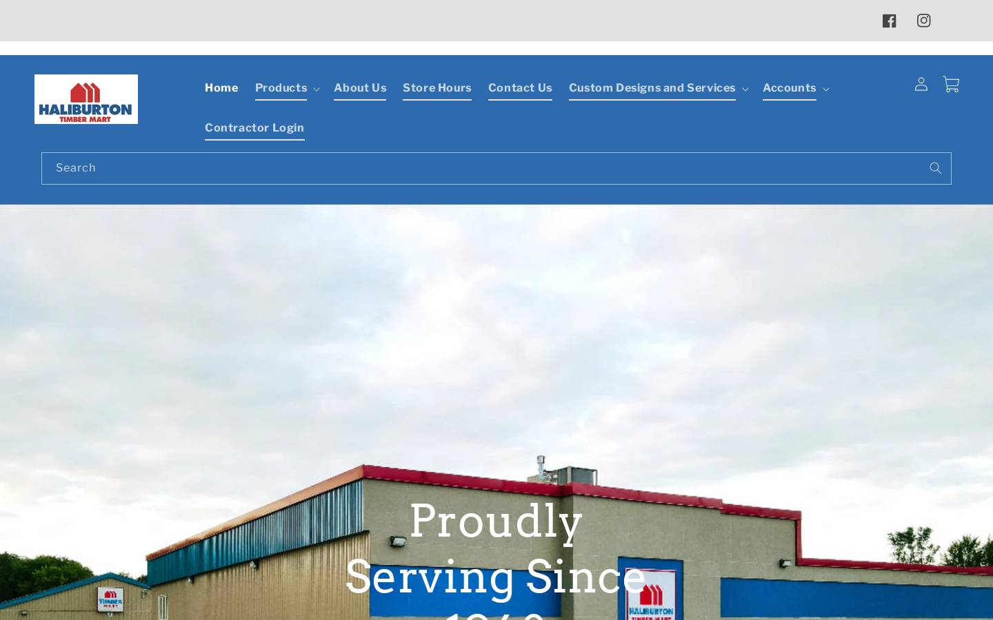 haliburtonlumber.ca homepage screenshot