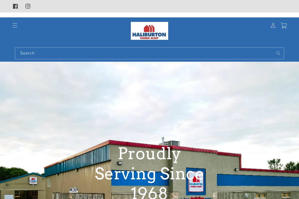 haliburtonlumber.com homepage screenshot