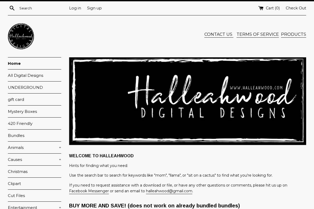 halleahwood.com homepage screenshot