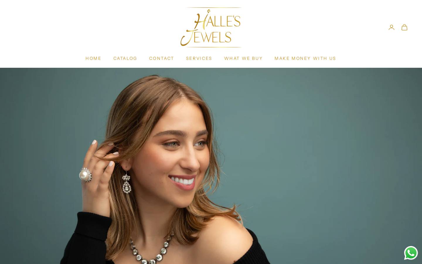 hallesjewels.com homepage screenshot