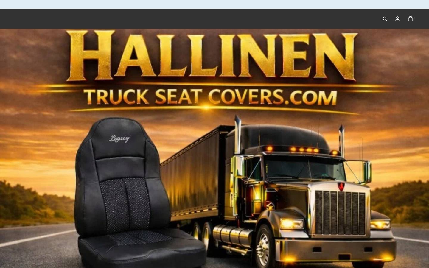 hallinentruckseatcovers.com homepage screenshot