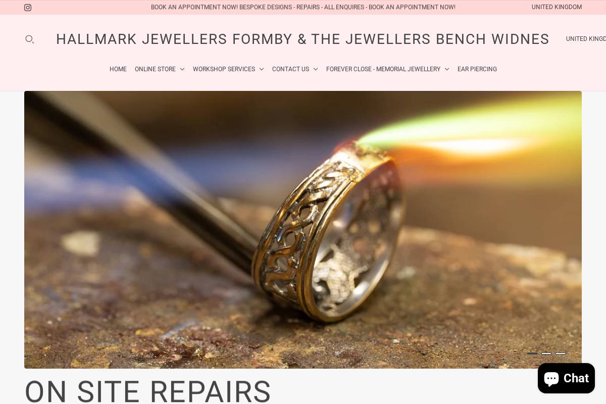 hallmarkformby.com homepage screenshot