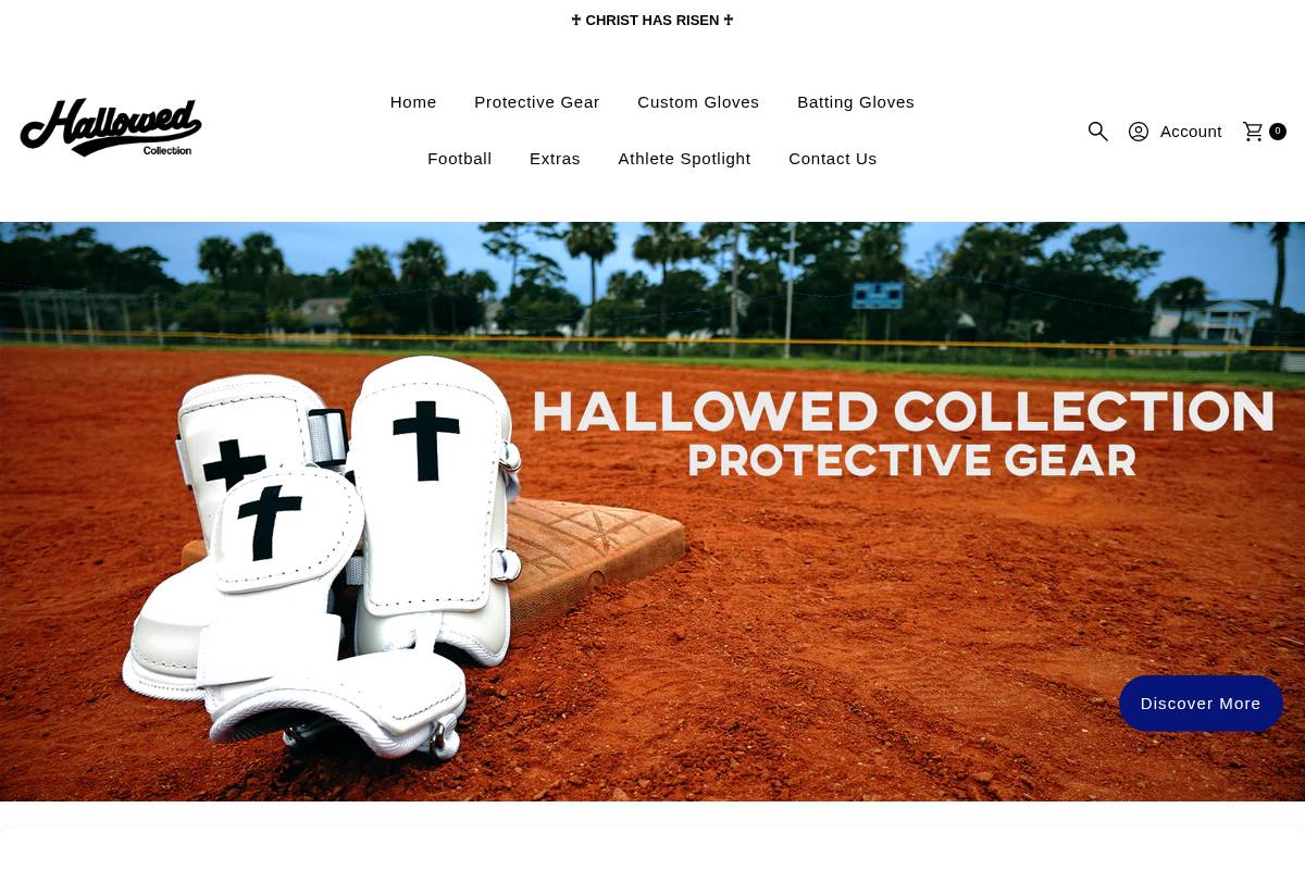 hallowedcollection.com homepage screenshot