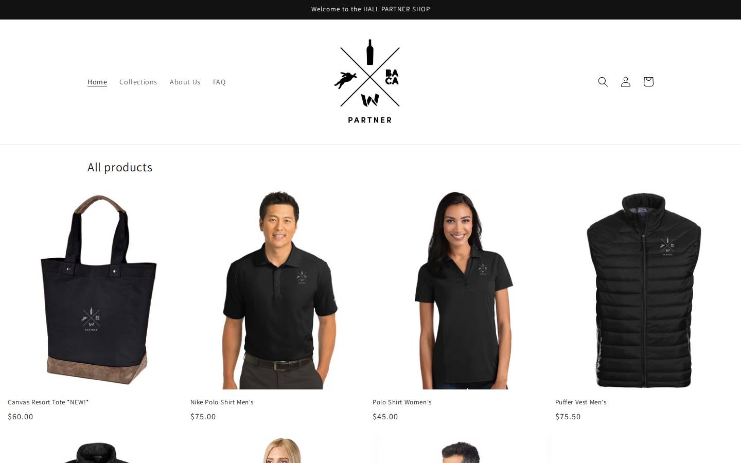 hallpartnershop.com homepage screenshot