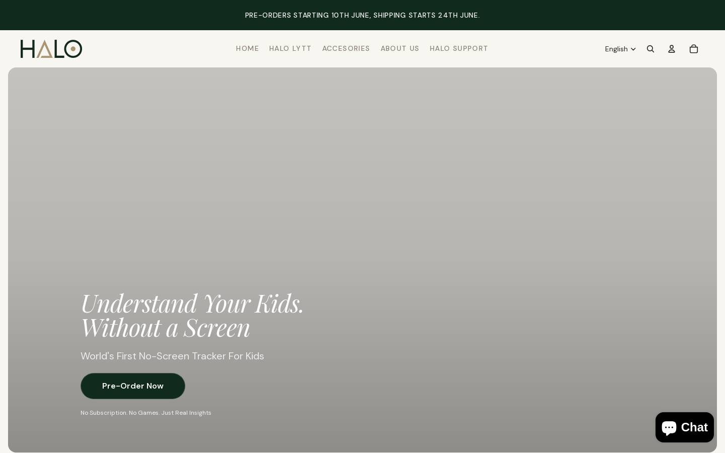 halo-wear.com homepage screenshot