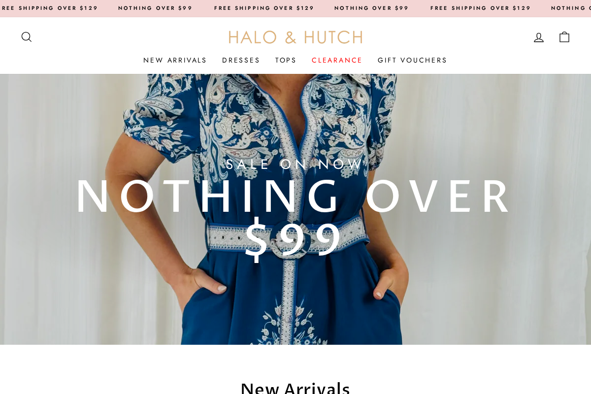 Halo & Hutch homepage screenshot