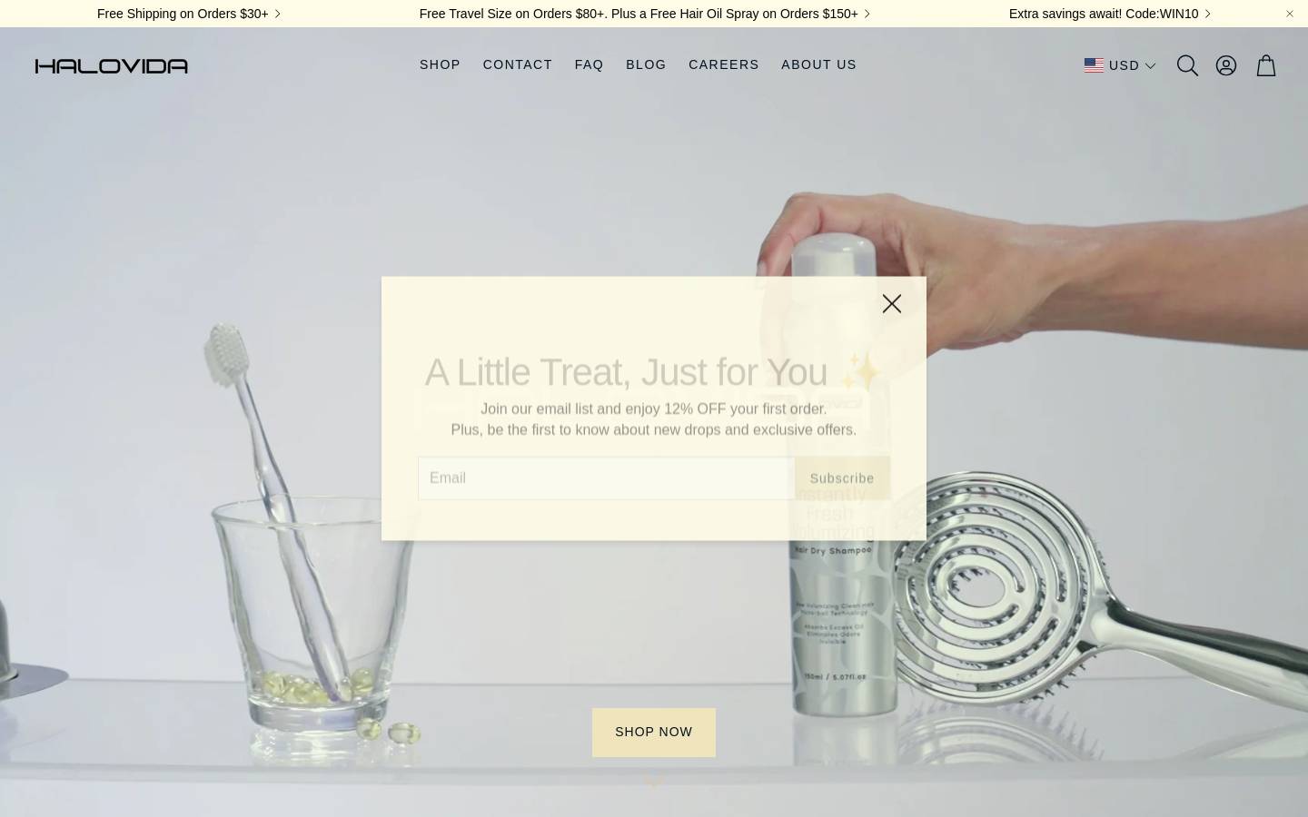 halovida.com homepage screenshot