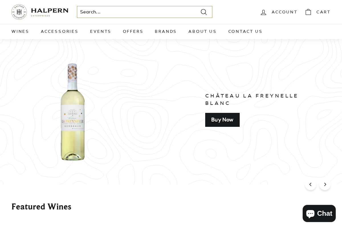 Halpern Wine Enterprises homepage screenshot