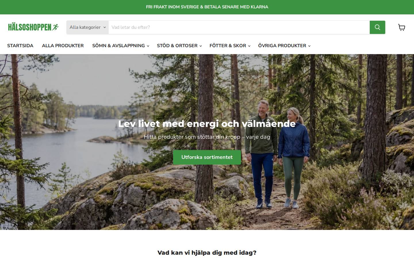 Hälsoshoppen.se homepage screenshot
