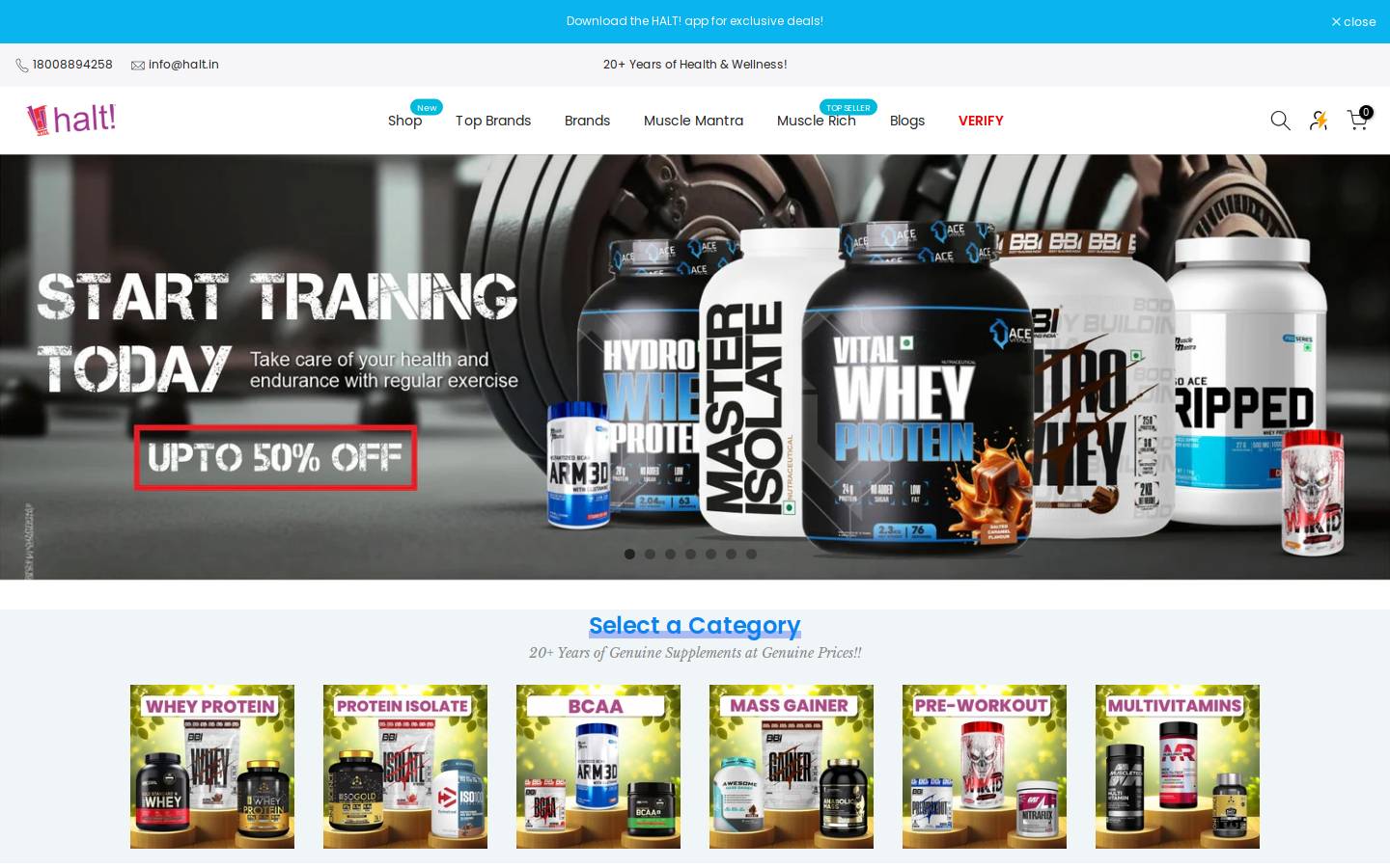 halt.in homepage screenshot