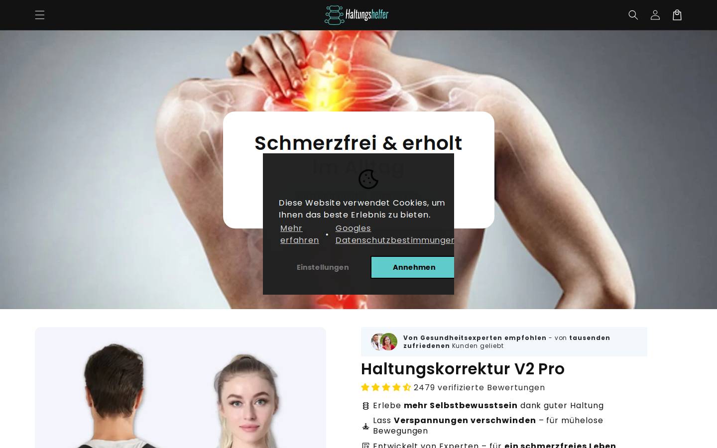 Haltungshelfer homepage screenshot