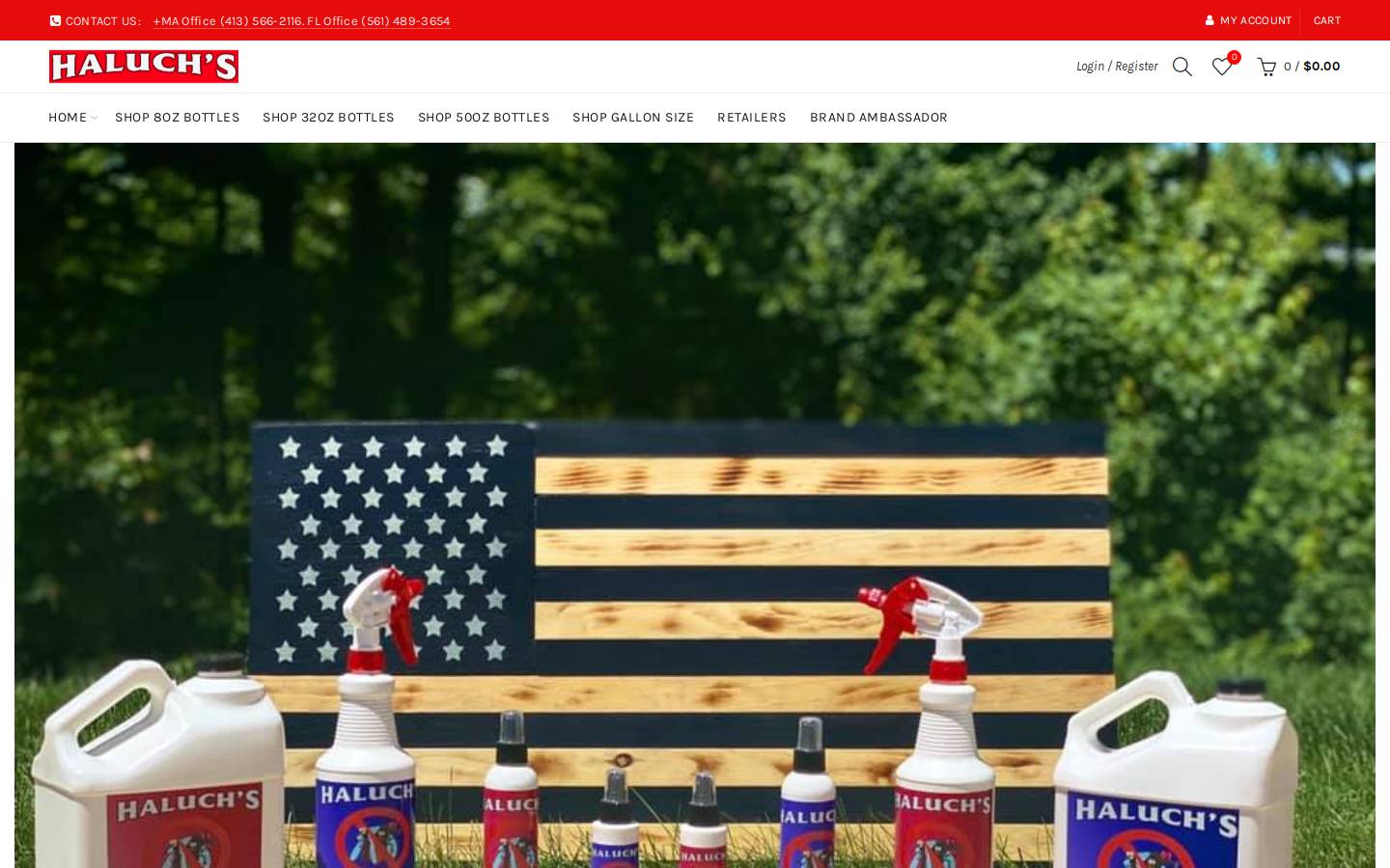 haluchsallnaturalbugspray.com homepage screenshot