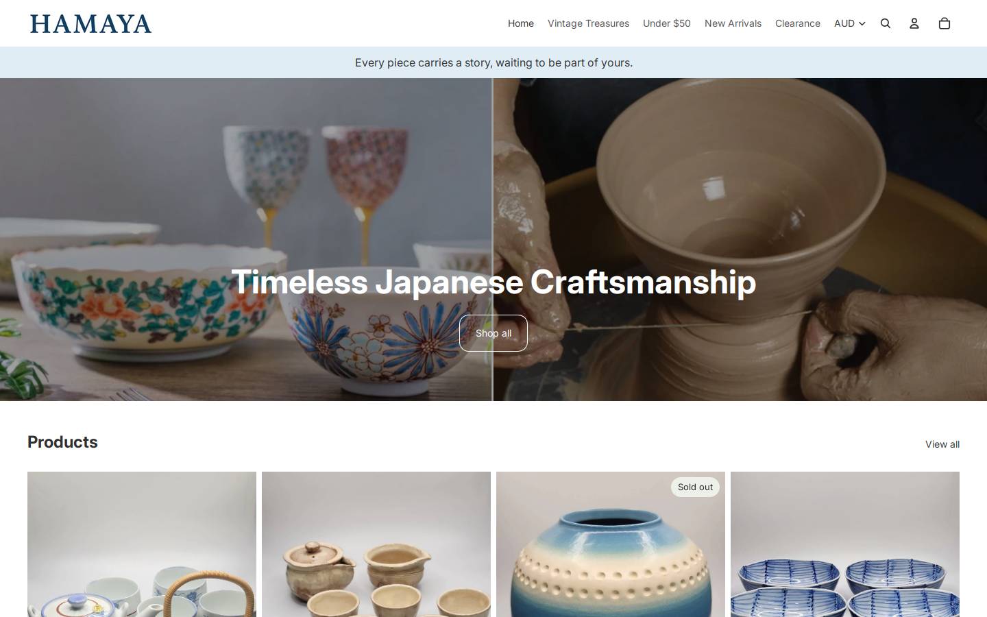 hamayajapan.com homepage screenshot