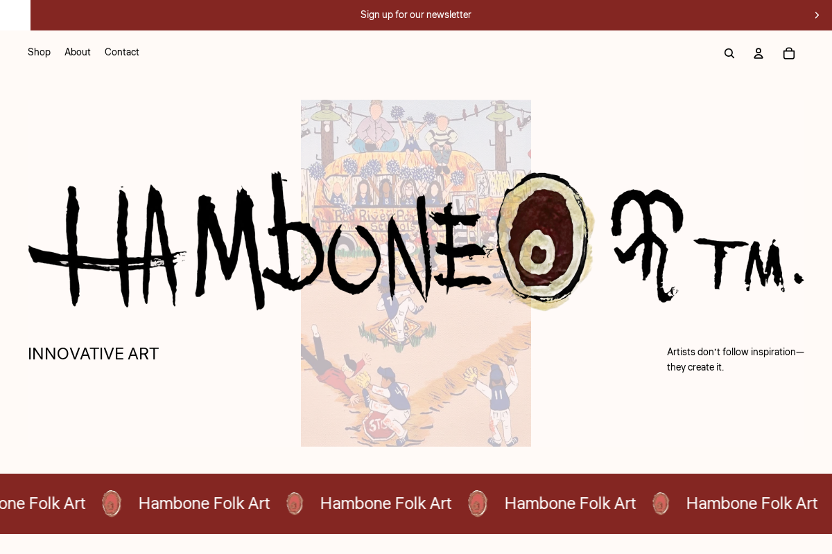 Hambone Folk Art homepage screenshot