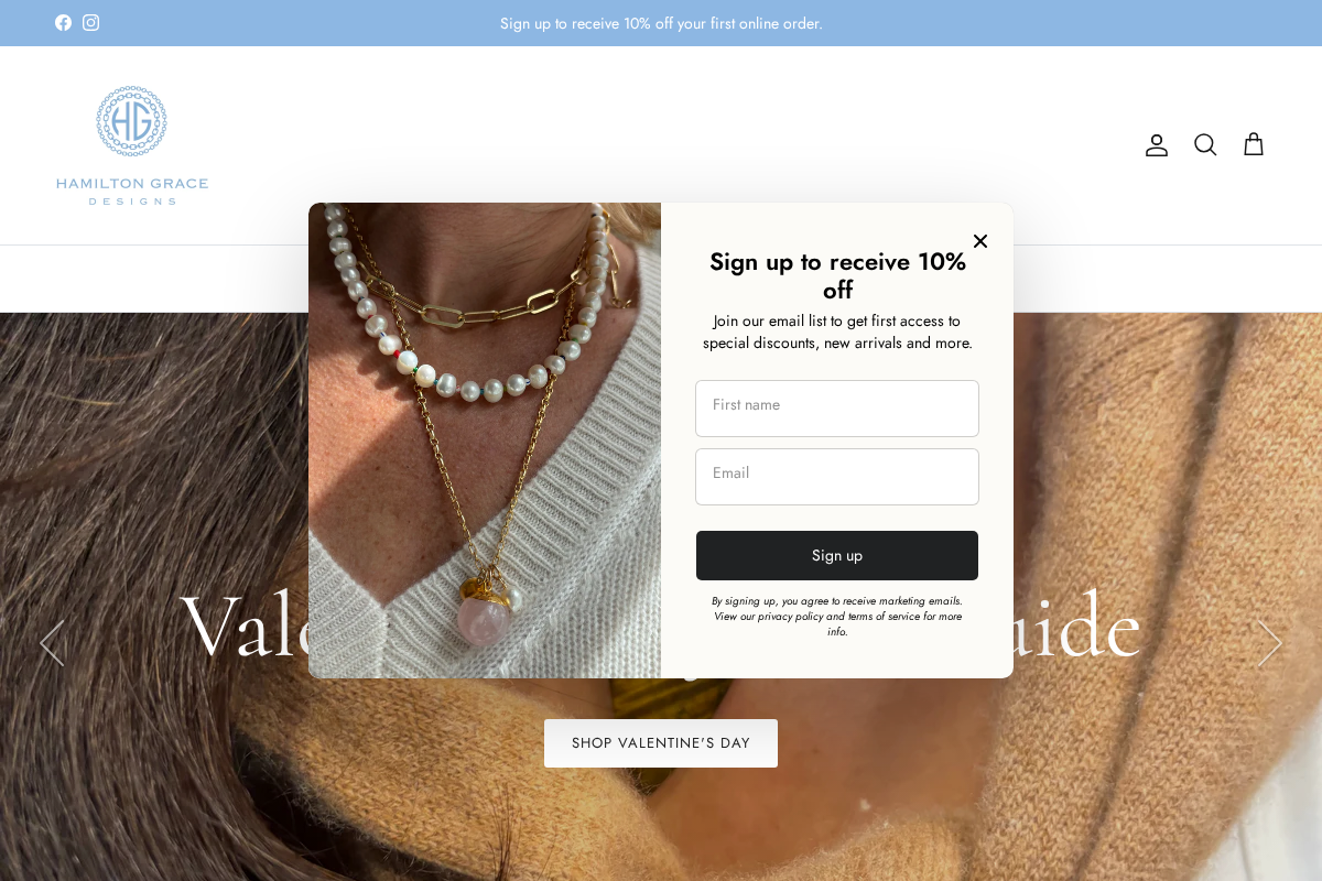 HAMILTON GRACE DESIGNS homepage screenshot