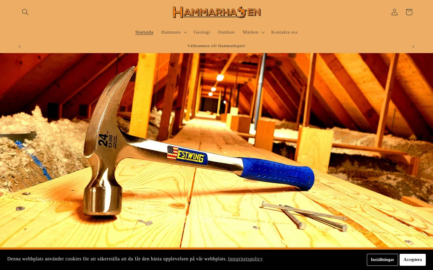 Hammarhajen homepage screenshot
