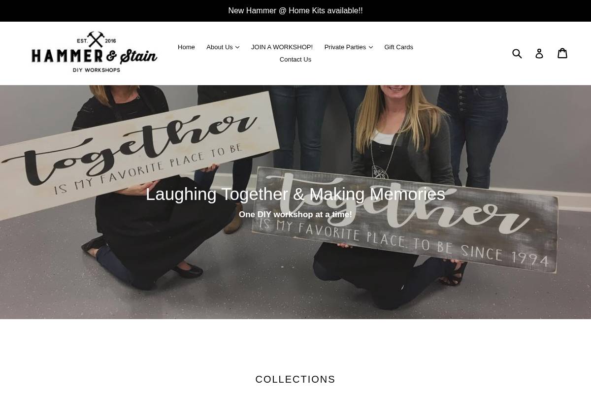 hammerandstainnwi.com homepage screenshot