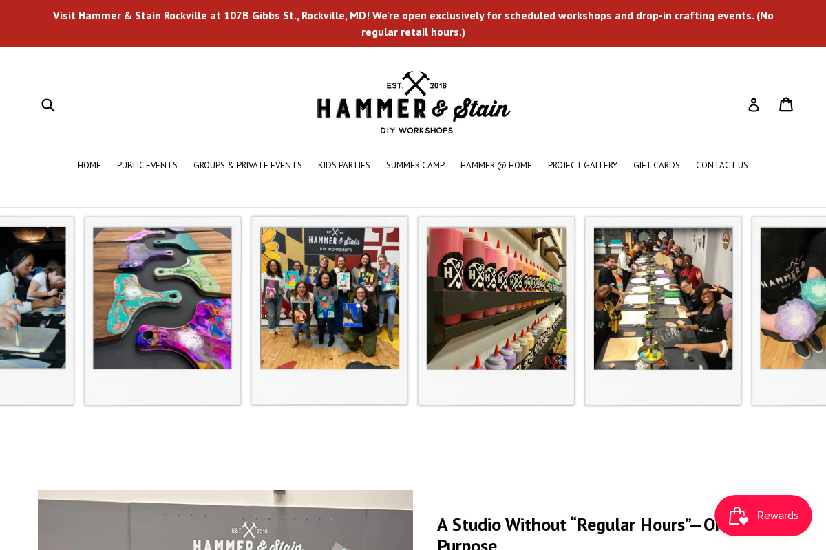 Hammer & Stain Rockville homepage screenshot