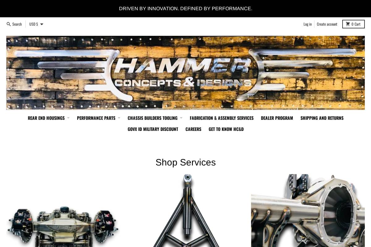 Hammer Concepts and Designs LLC homepage screenshot