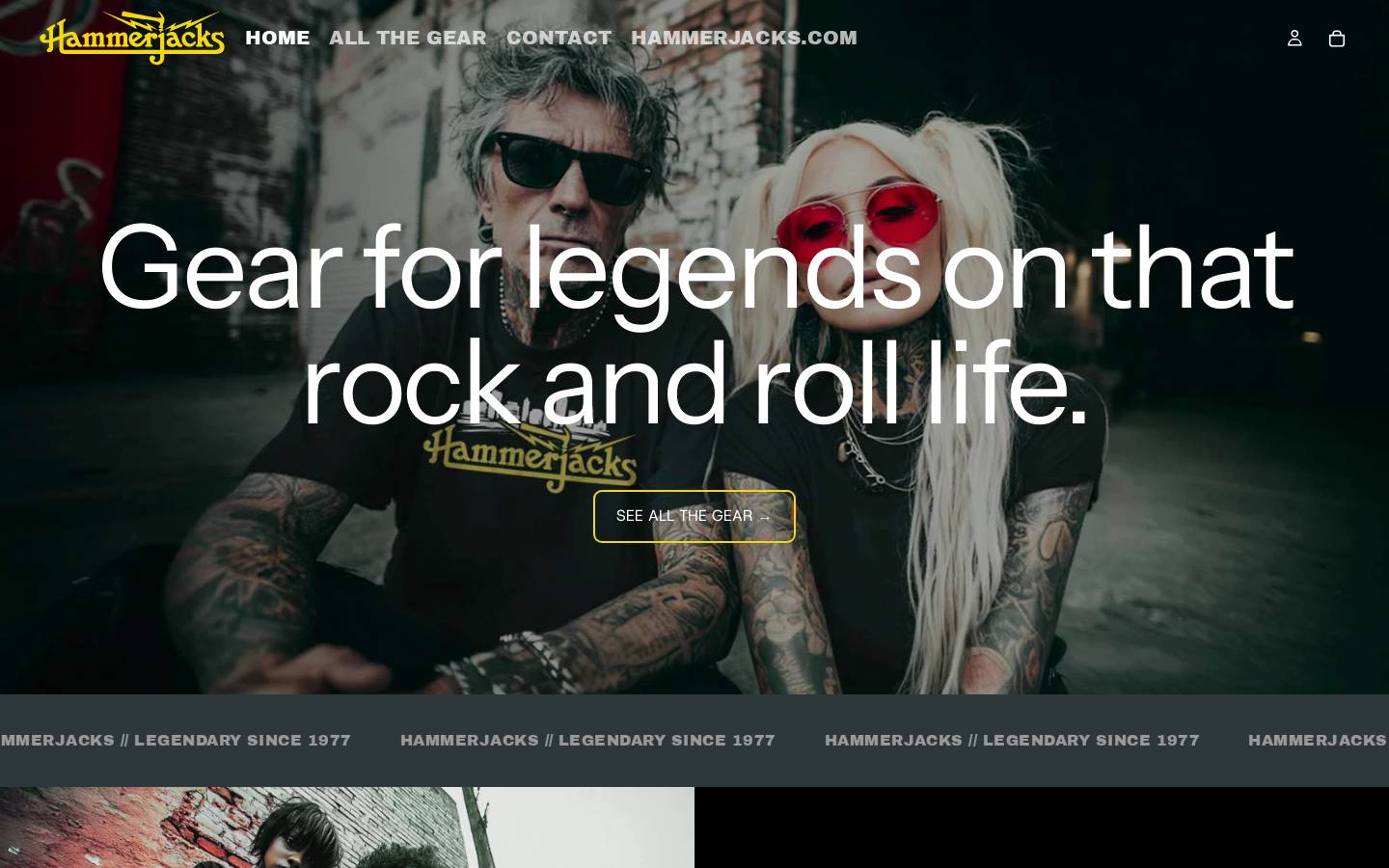 hammerjacksofficial.com homepage screenshot