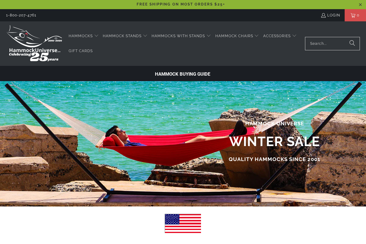 hammockuniverseusa.com homepage screenshot