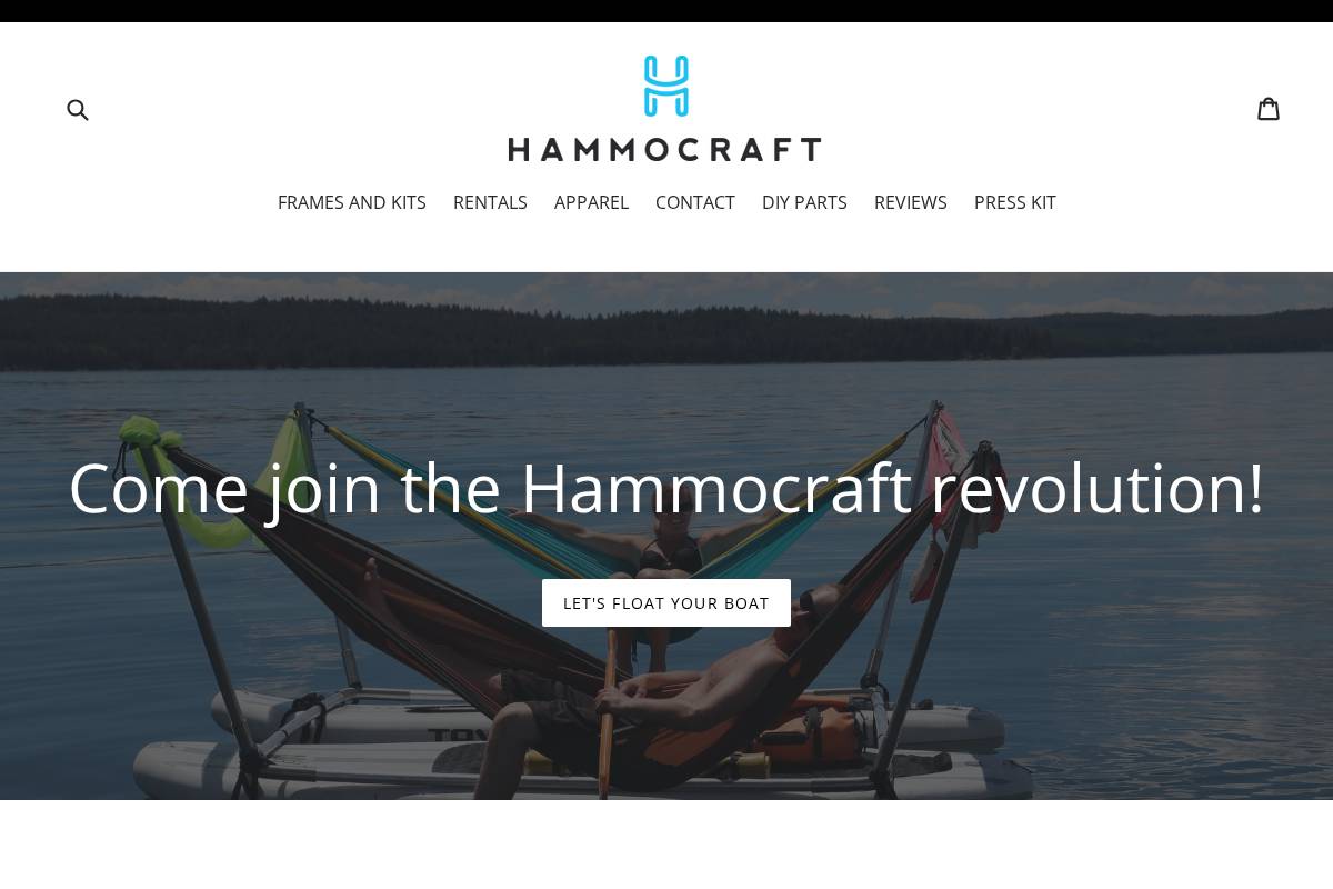 Hammocraft homepage screenshot