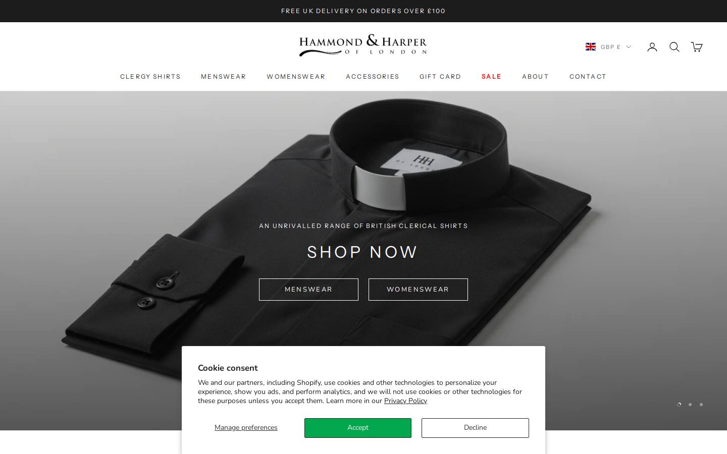 Hammond & Harper of London homepage screenshot