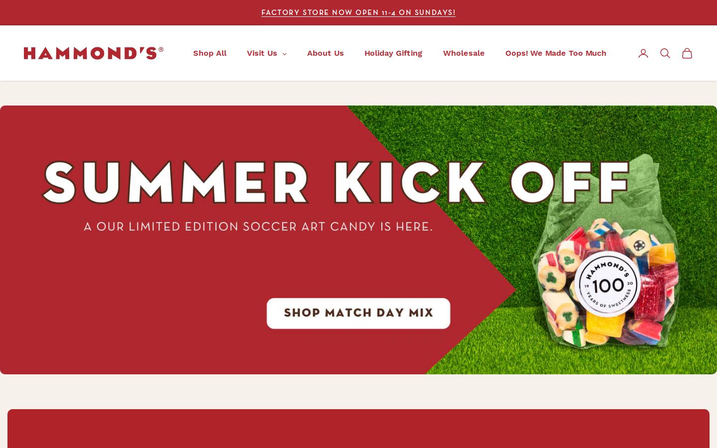 hammondsbrands.com homepage screenshot