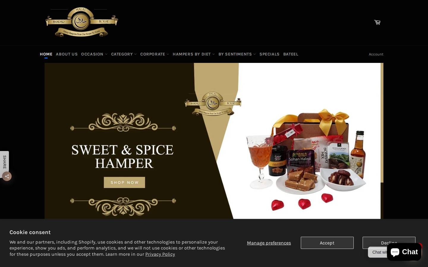 Hamperhouse homepage screenshot
