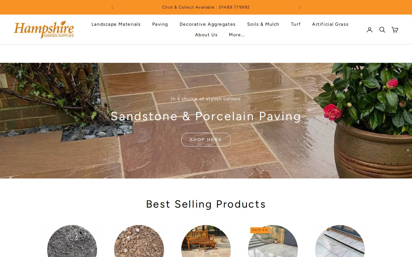 Hampshiregardensupplies homepage screenshot