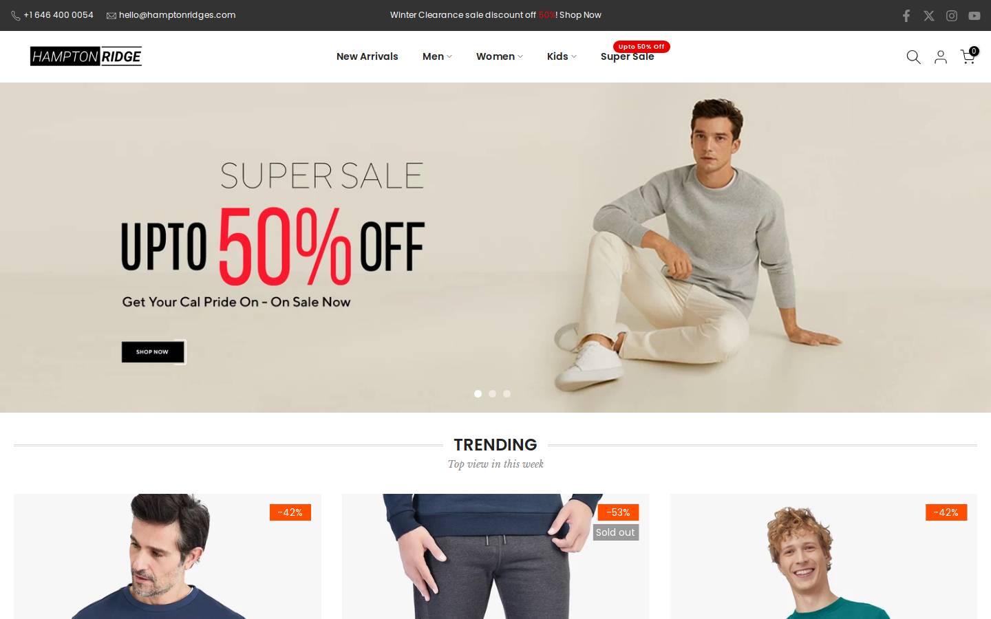 hamptonridges.com homepage screenshot