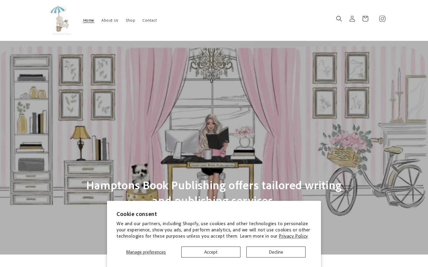 hamptonsbookpublishing.com homepage screenshot