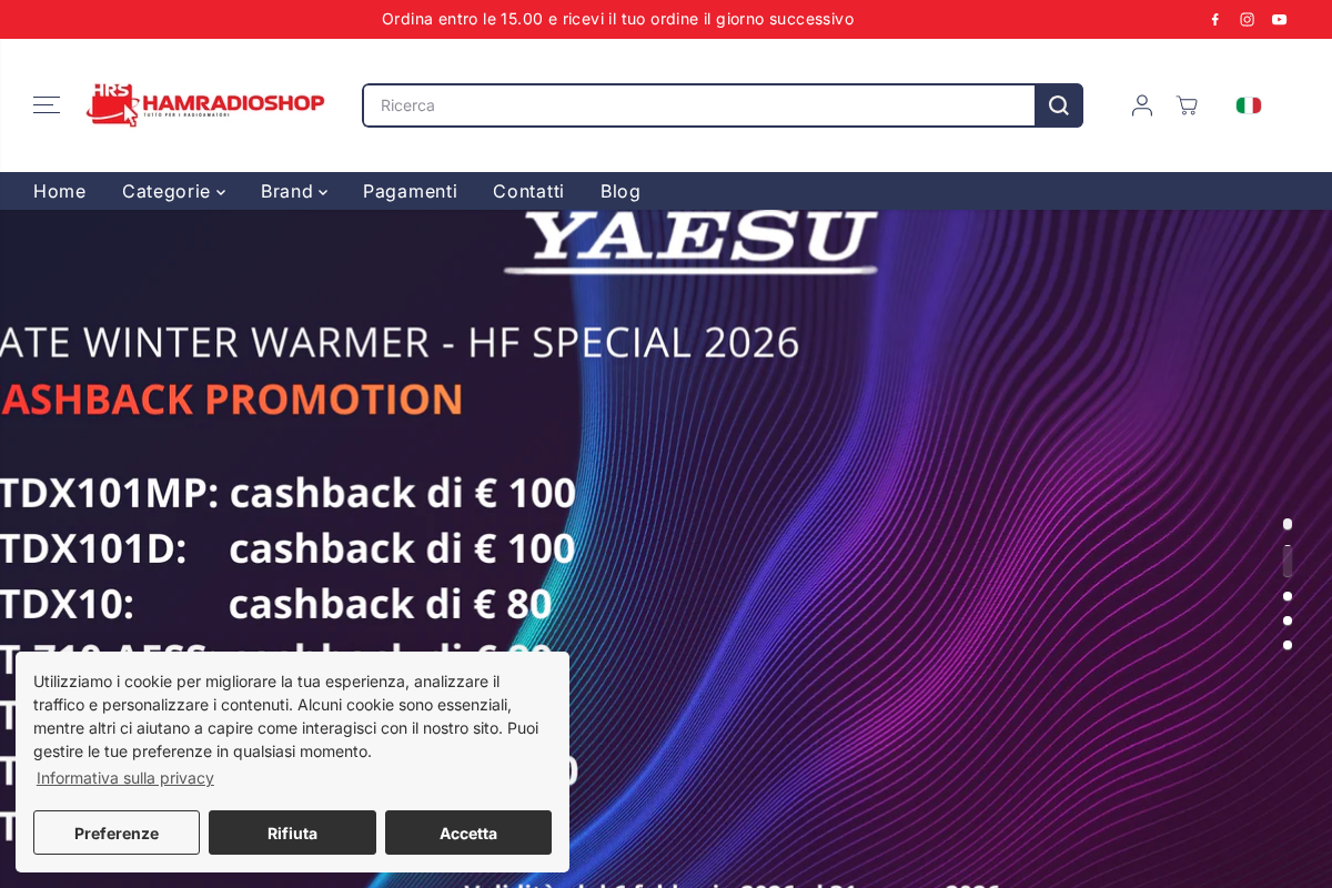 hamradioshop.it homepage screenshot