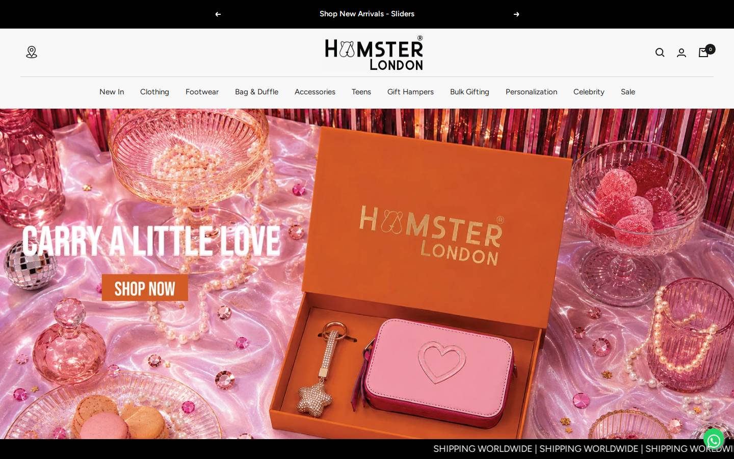 hamsterlondon.com homepage screenshot