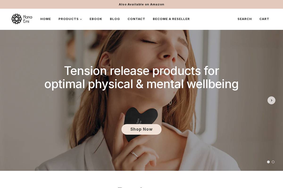 Hanaemistore homepage screenshot