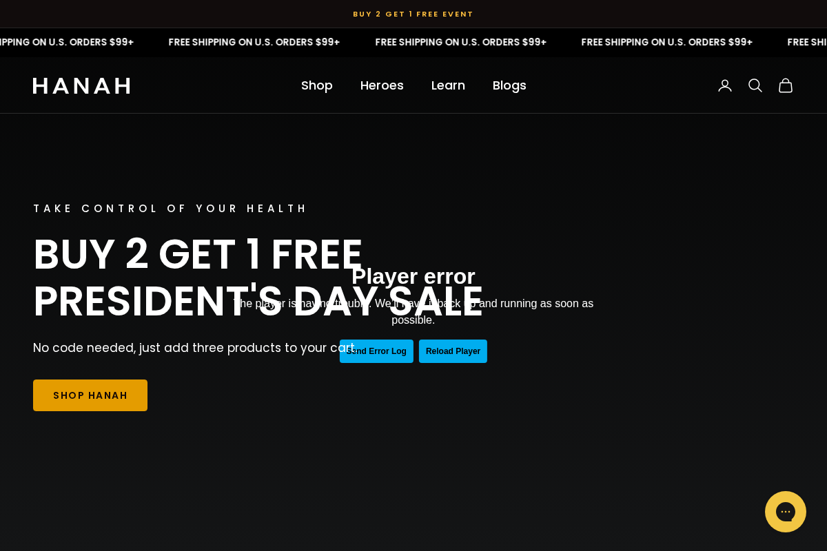 hanahlife.com homepage screenshot