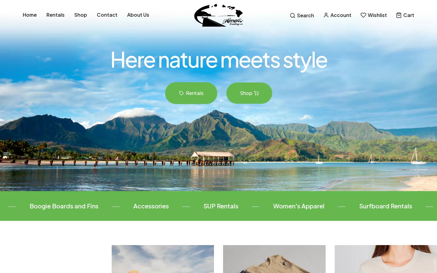hanaleitrading.com homepage screenshot