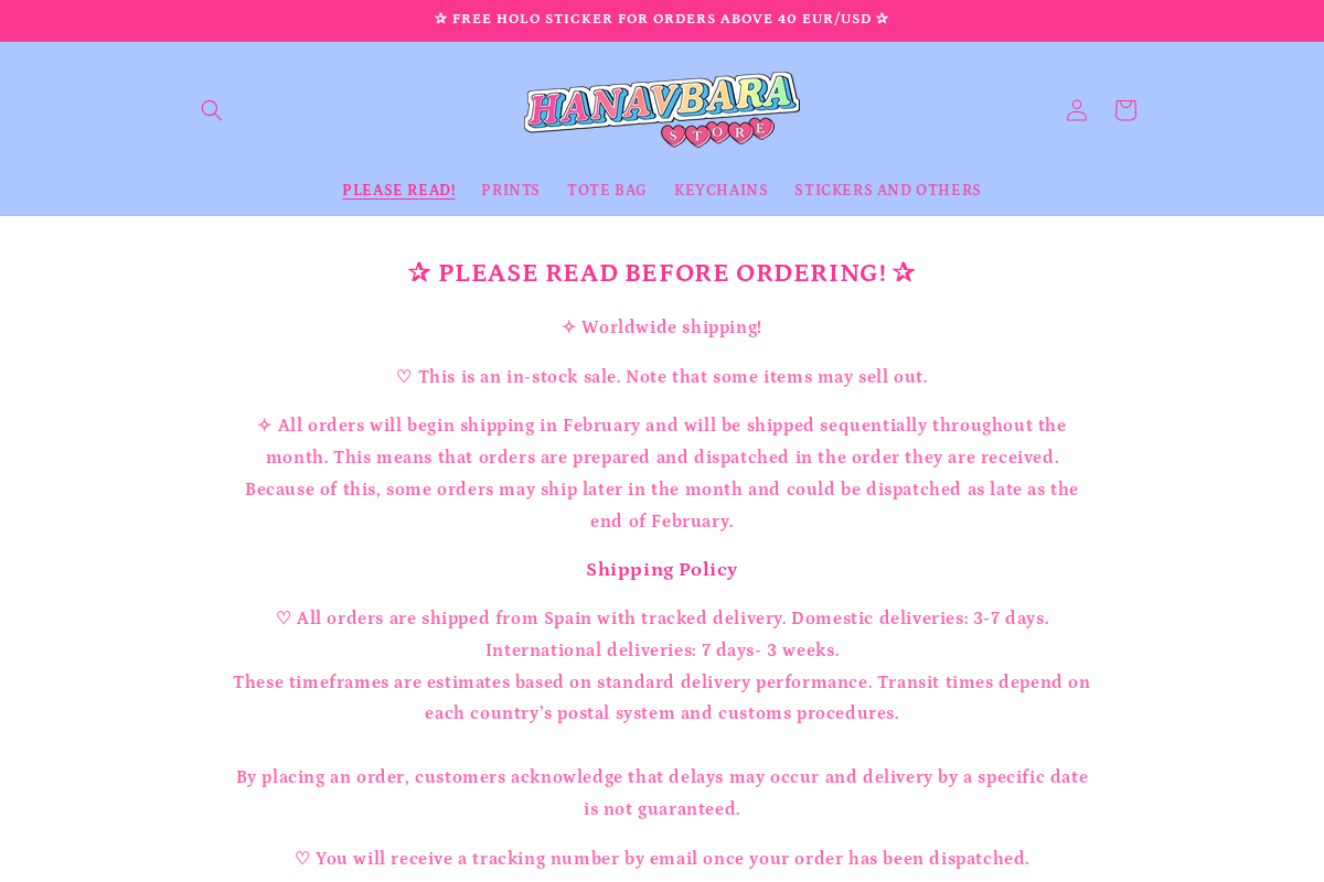 hanavbara homepage screenshot
