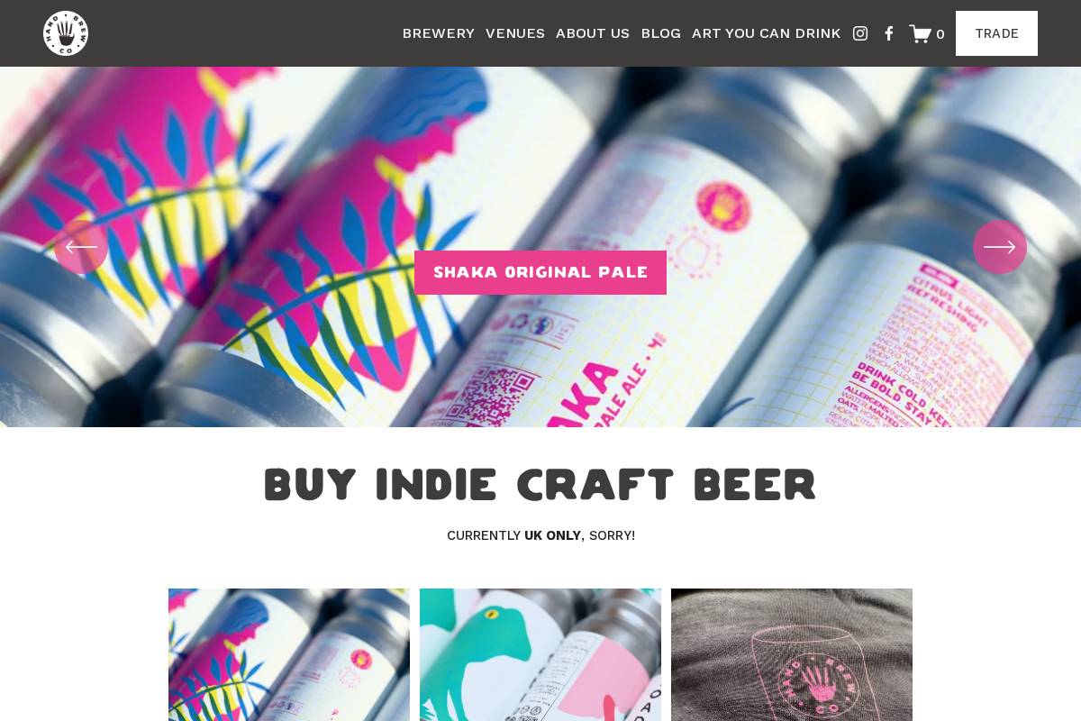 handbrewco.shop homepage screenshot