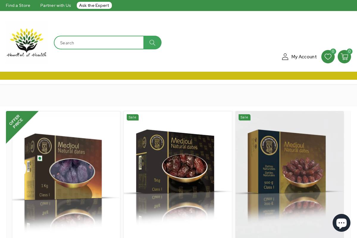 handfulofhealth.in homepage screenshot