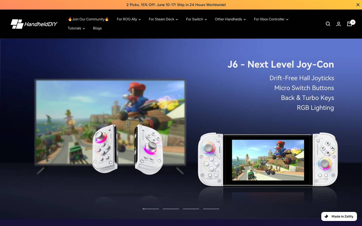 handhelddiy.com homepage screenshot