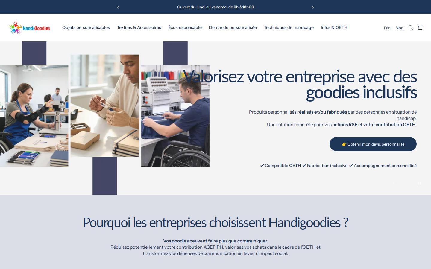 handigoodies.fr homepage screenshot