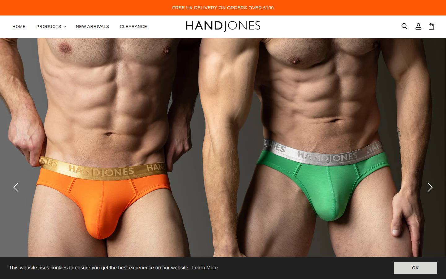 Hand and Jones homepage screenshot