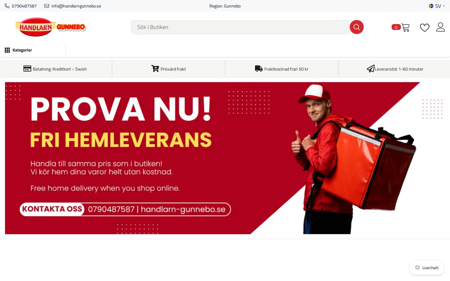 handlarngunnebo.se homepage screenshot