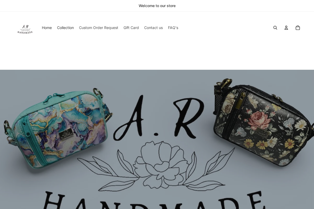 A.R Handmade homepage screenshot