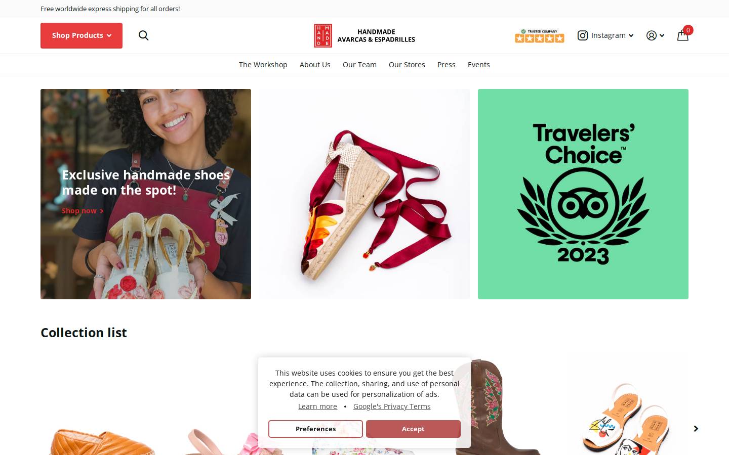 handmadethebrand.com homepage screenshot