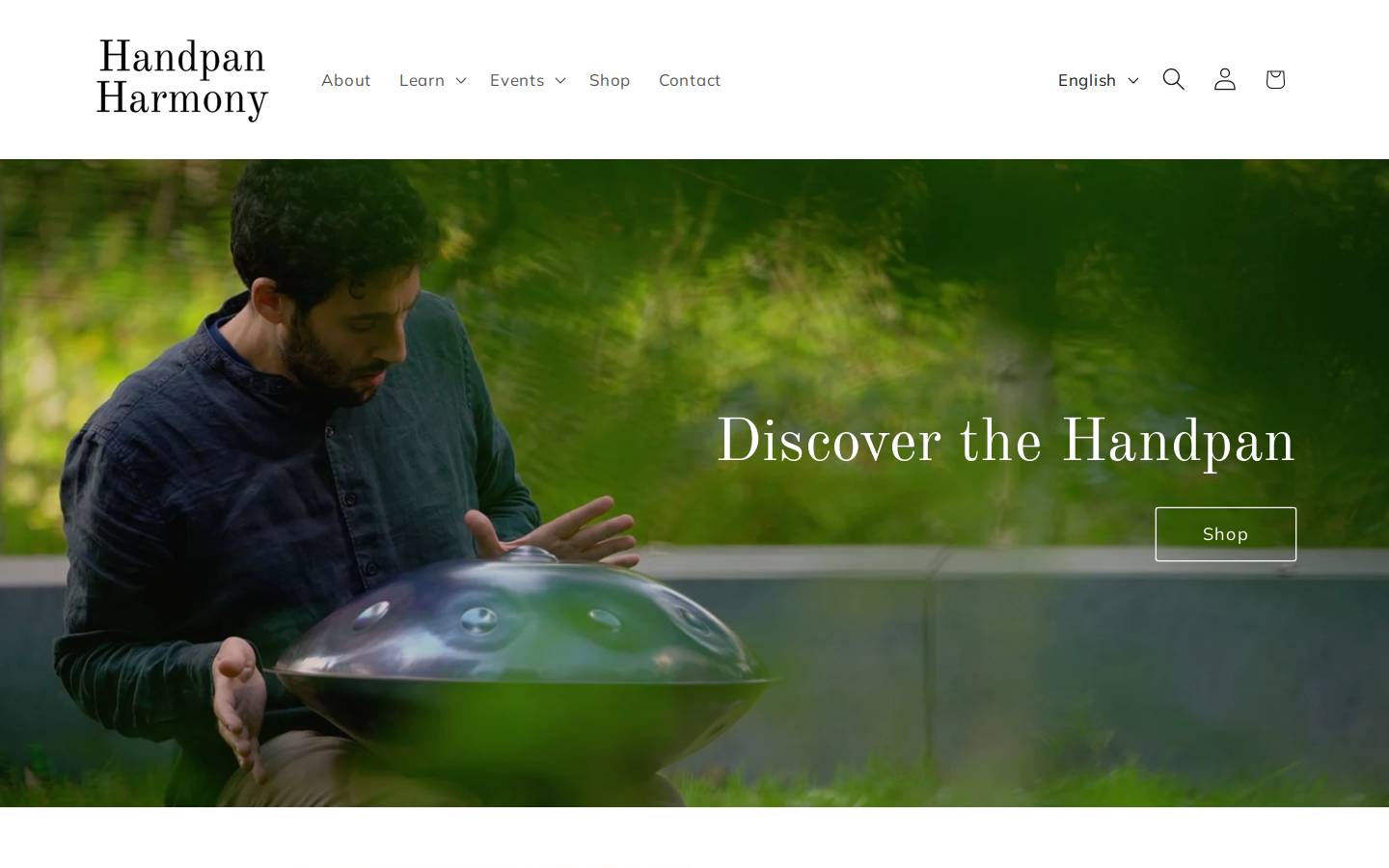 handpanharmony.com homepage screenshot