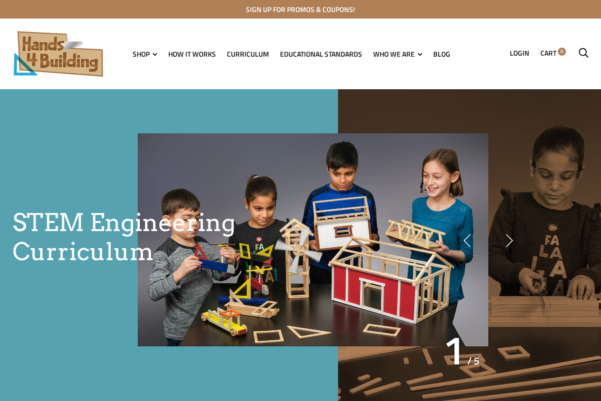 Hands 4 Building homepage screenshot