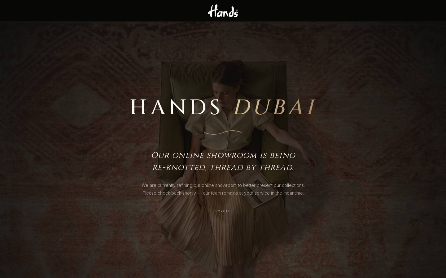 handscarpets.ae homepage screenshot