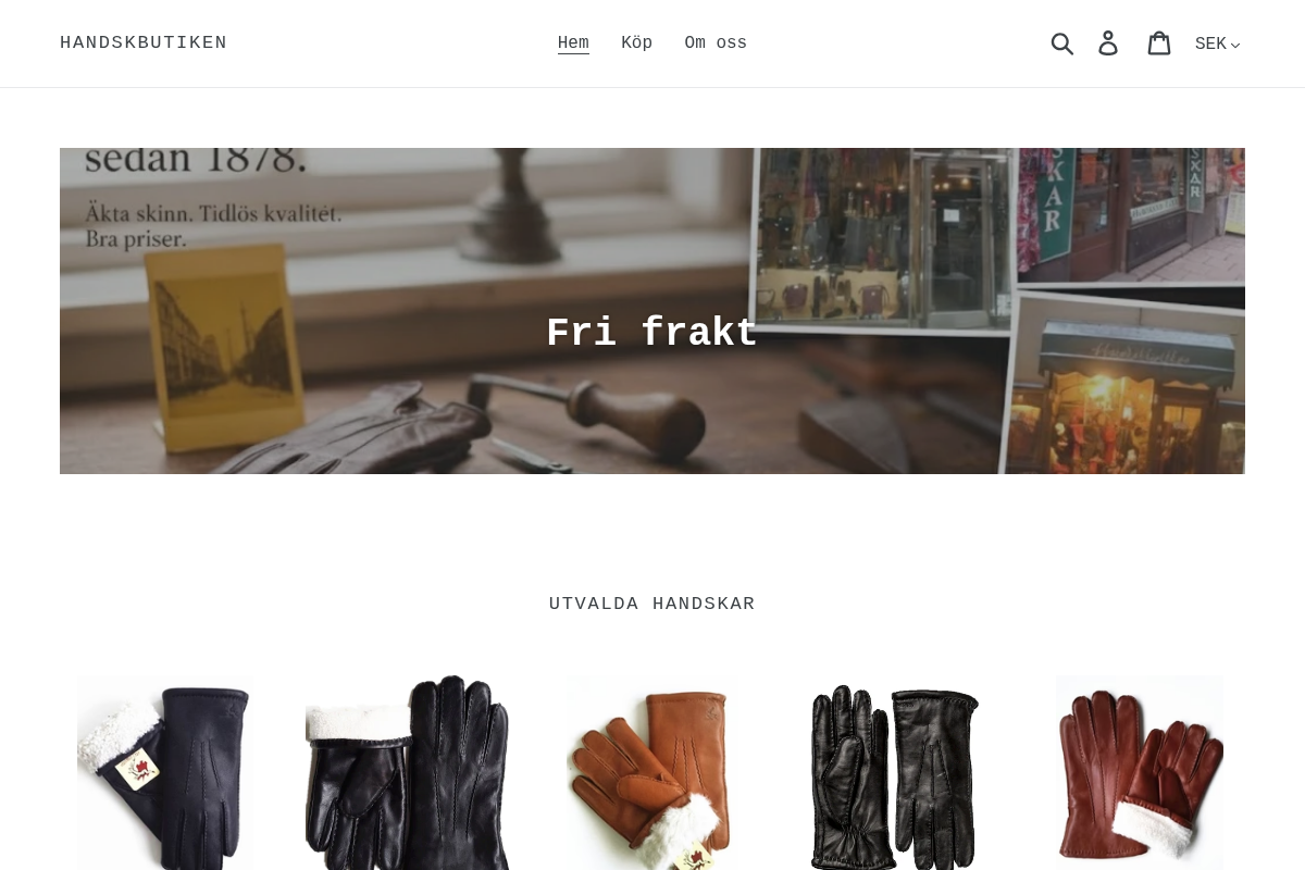 Handskbutiken homepage screenshot